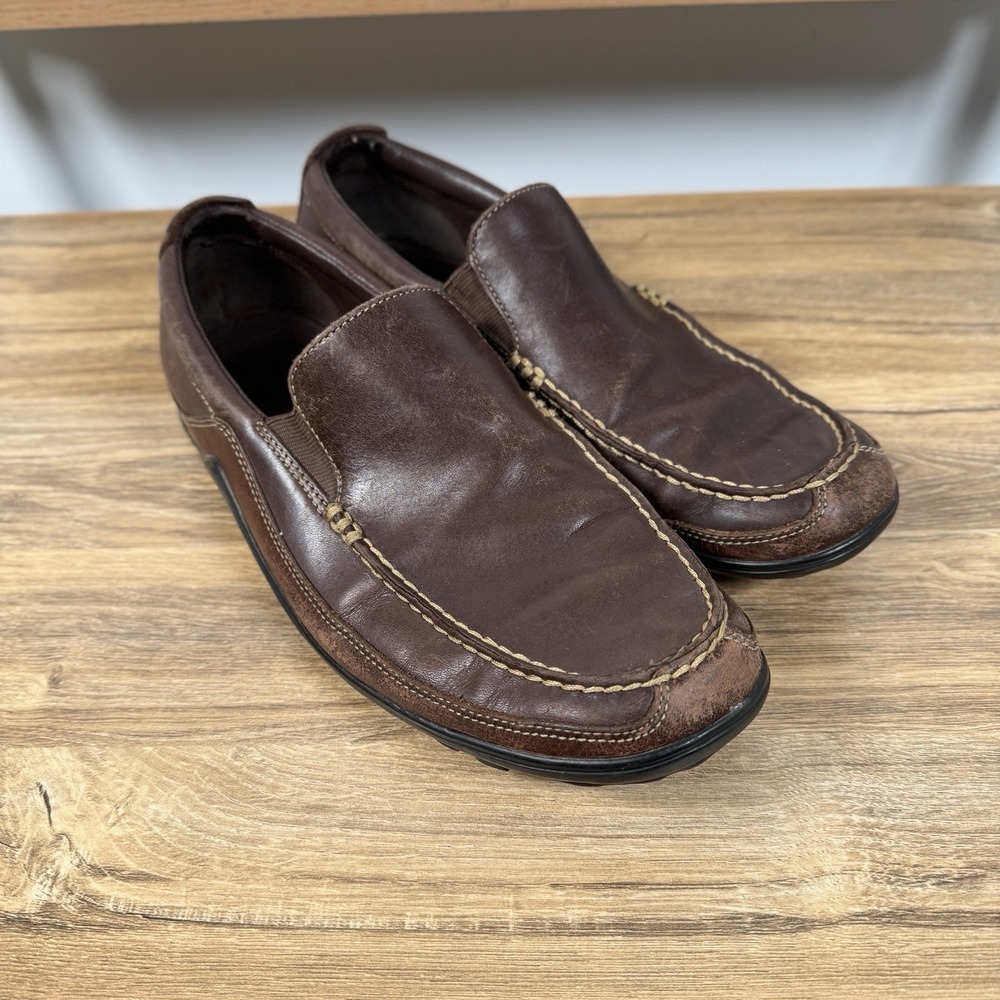 Cole Haan Mens 9.0 M Tucker Venetian Brown Leather Loafer Slip‎ On